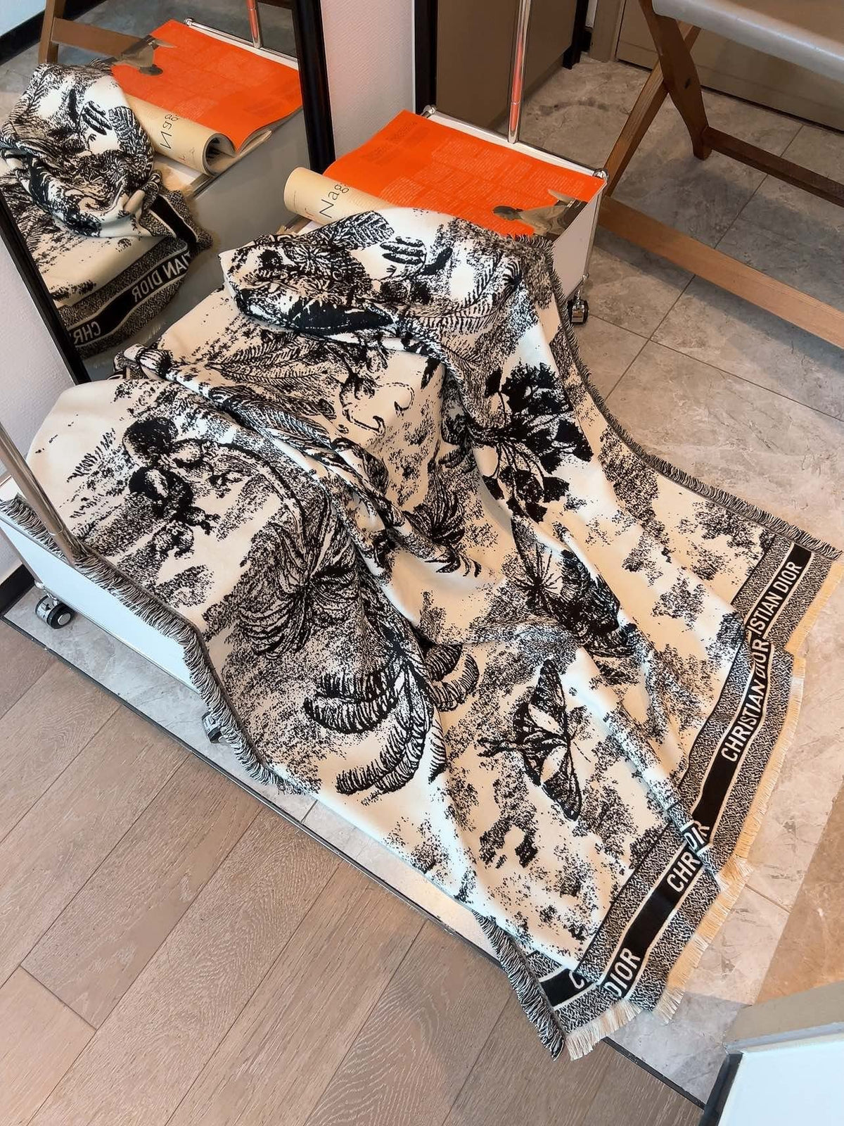 Dior Botanical Print Square Scarf — hero