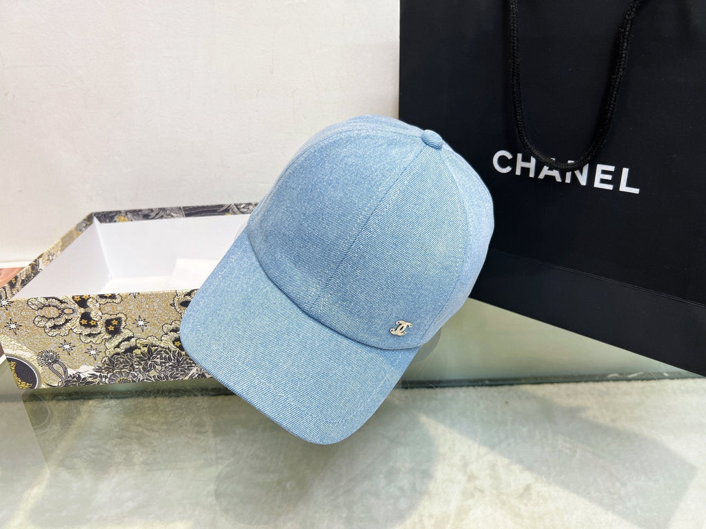 Chanel Baseball Cap - Blue / White