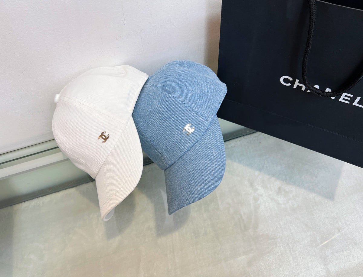 Chanel Baseball Cap - Blue / White