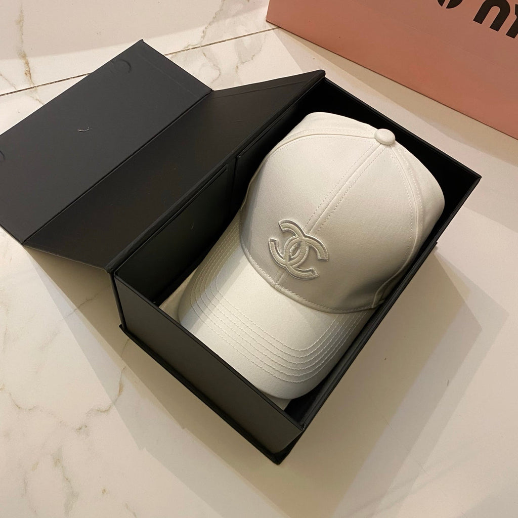 Chanel Baseball Cap - White / Black
