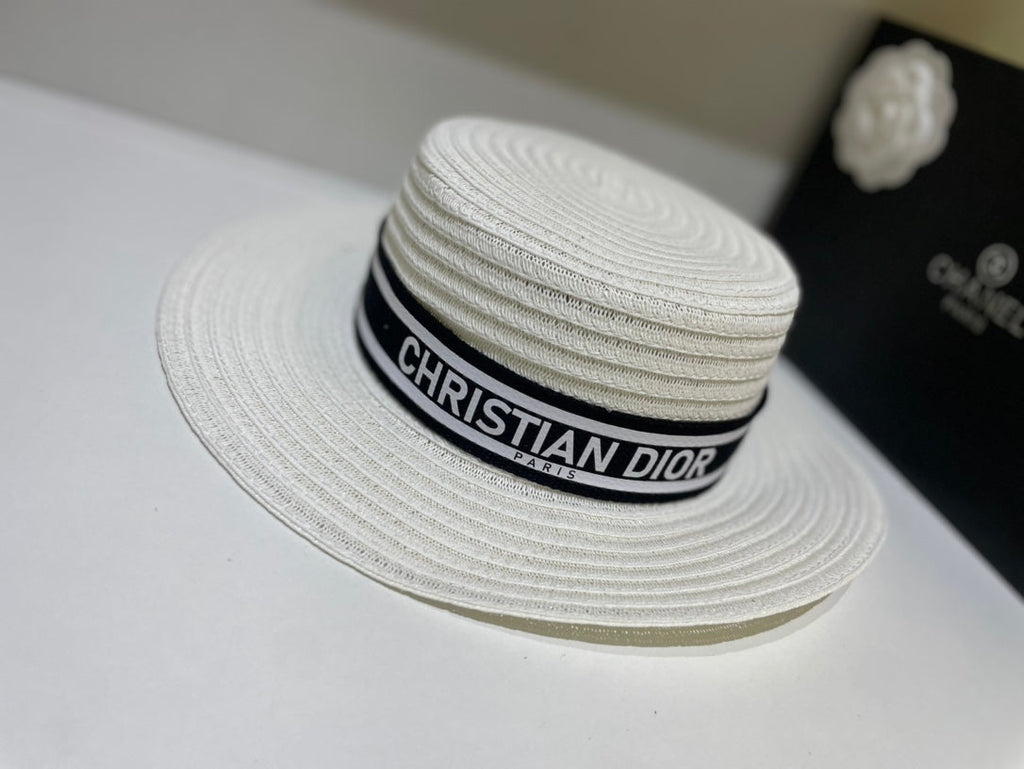 Dior Flat Cap - Black / White