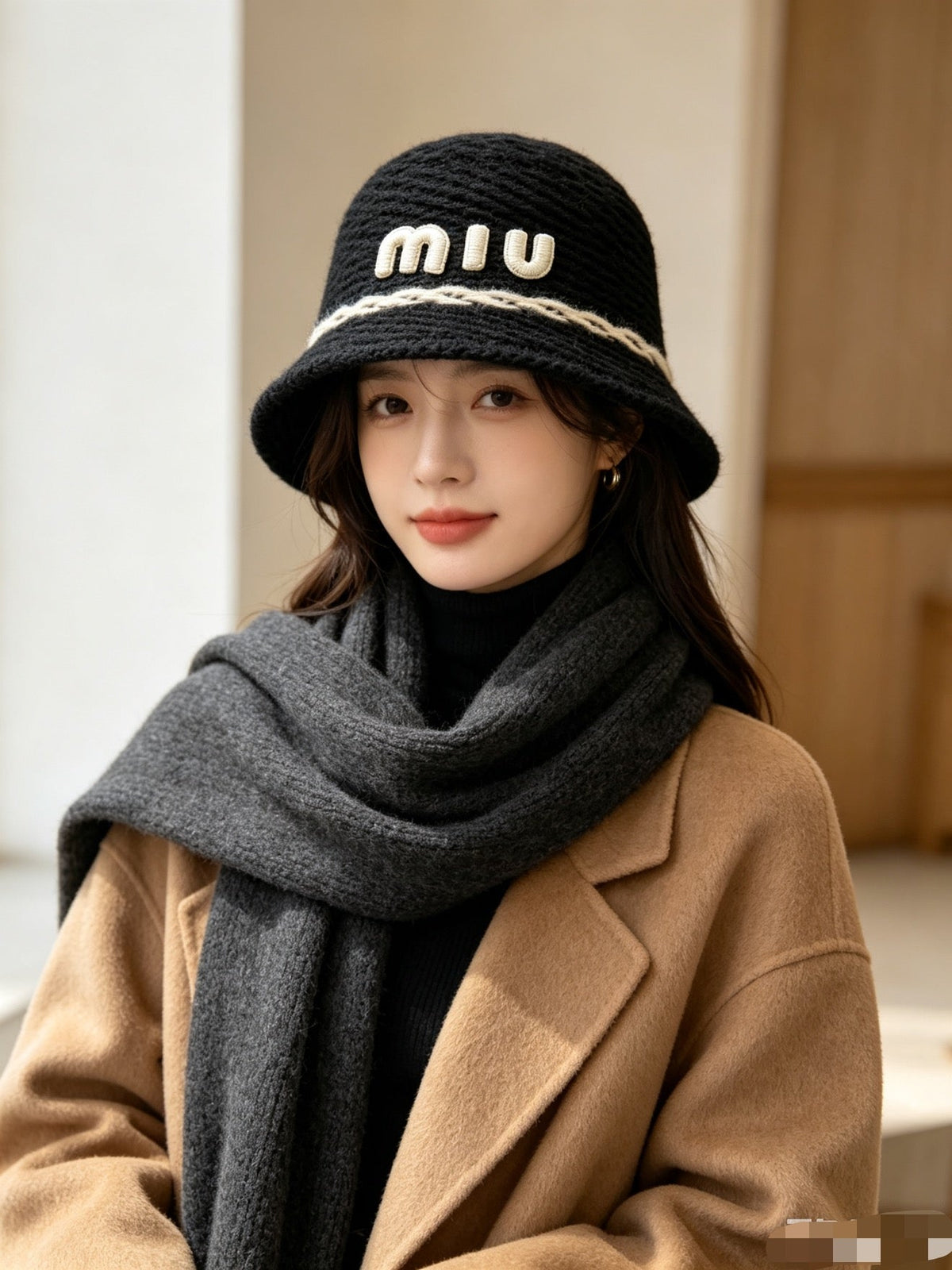 Miu Miu Knitted Bucket Hat