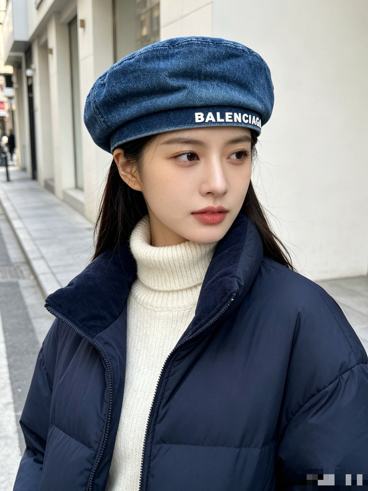 Balenciaga Denim Beret